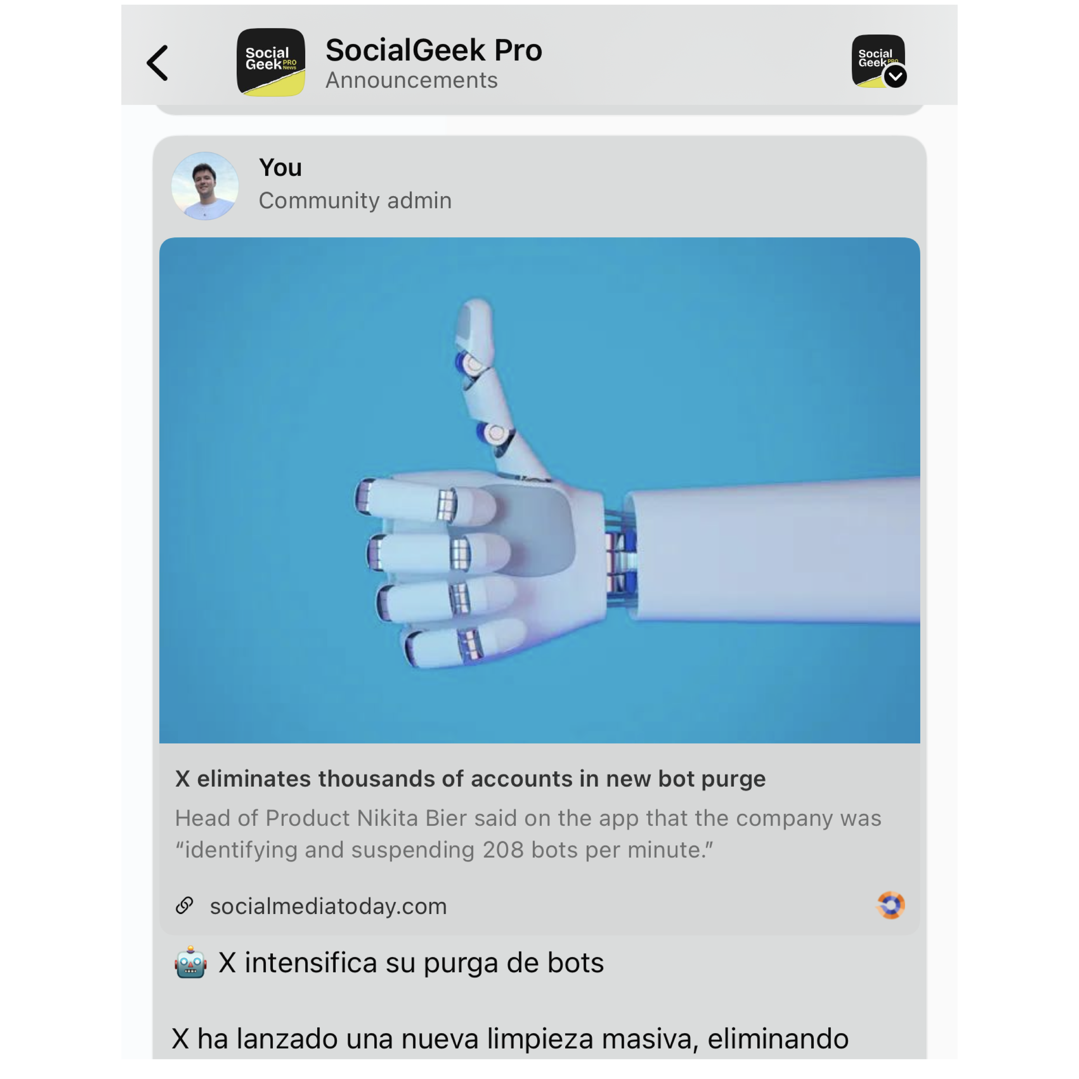 Comunidad WhatsApp